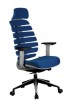 Кресло для руководителя Riva Chair RCH SHARK+Синяя ткань