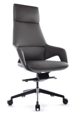 Кресло для руководителя Riva Design Chair Aura FK005-A серая кожа