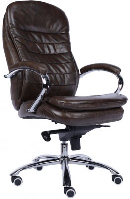 Кресло для руководителя Everprof Valencia M кожа EC-330 Leather Brown